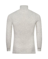 Ecru Textured Turtleneck